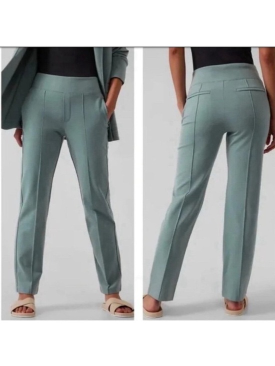 Athleta Pants - Athleta Women's Stretch Eastbound Straight Pants Sage Green Size 8